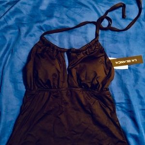 Sliding keyhole halter tankini